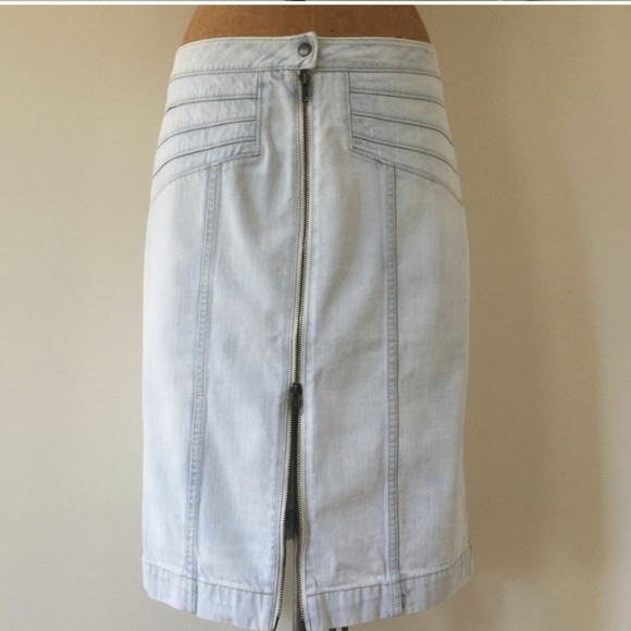 NWOT Anthropologie Pilcro and the Letterpress denim zip front skirt sz m/l - Picture 5 of 14